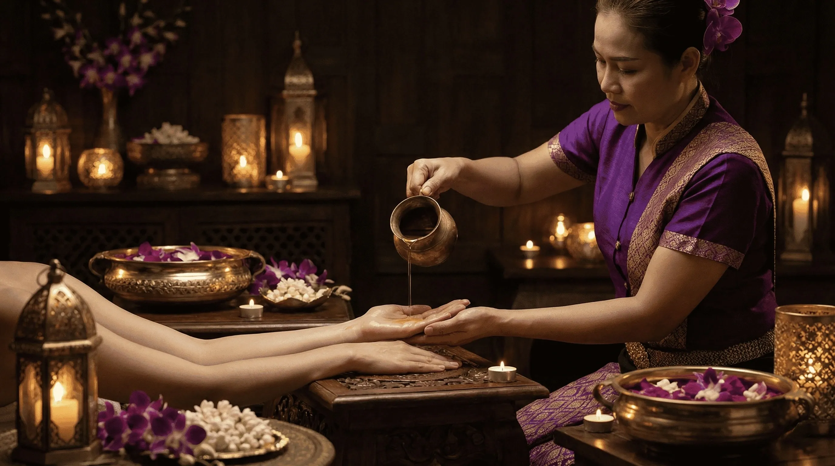 Luxury Thai spa setting in Dubai