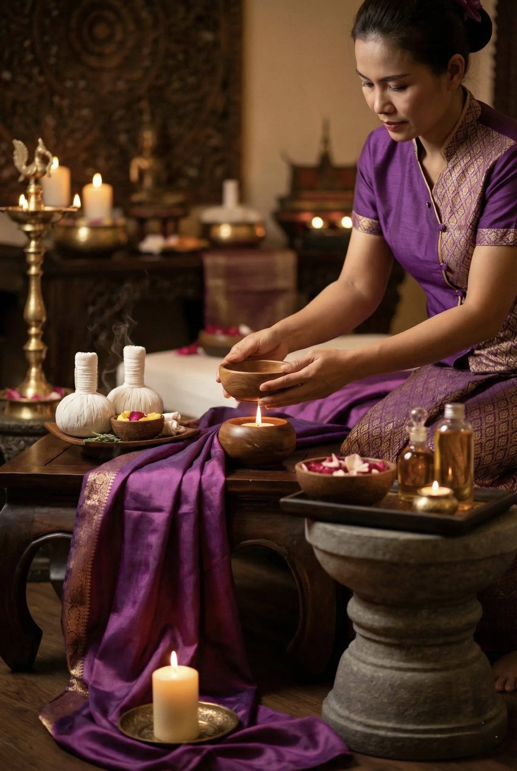 Luxury Thai spa setting in Dubai