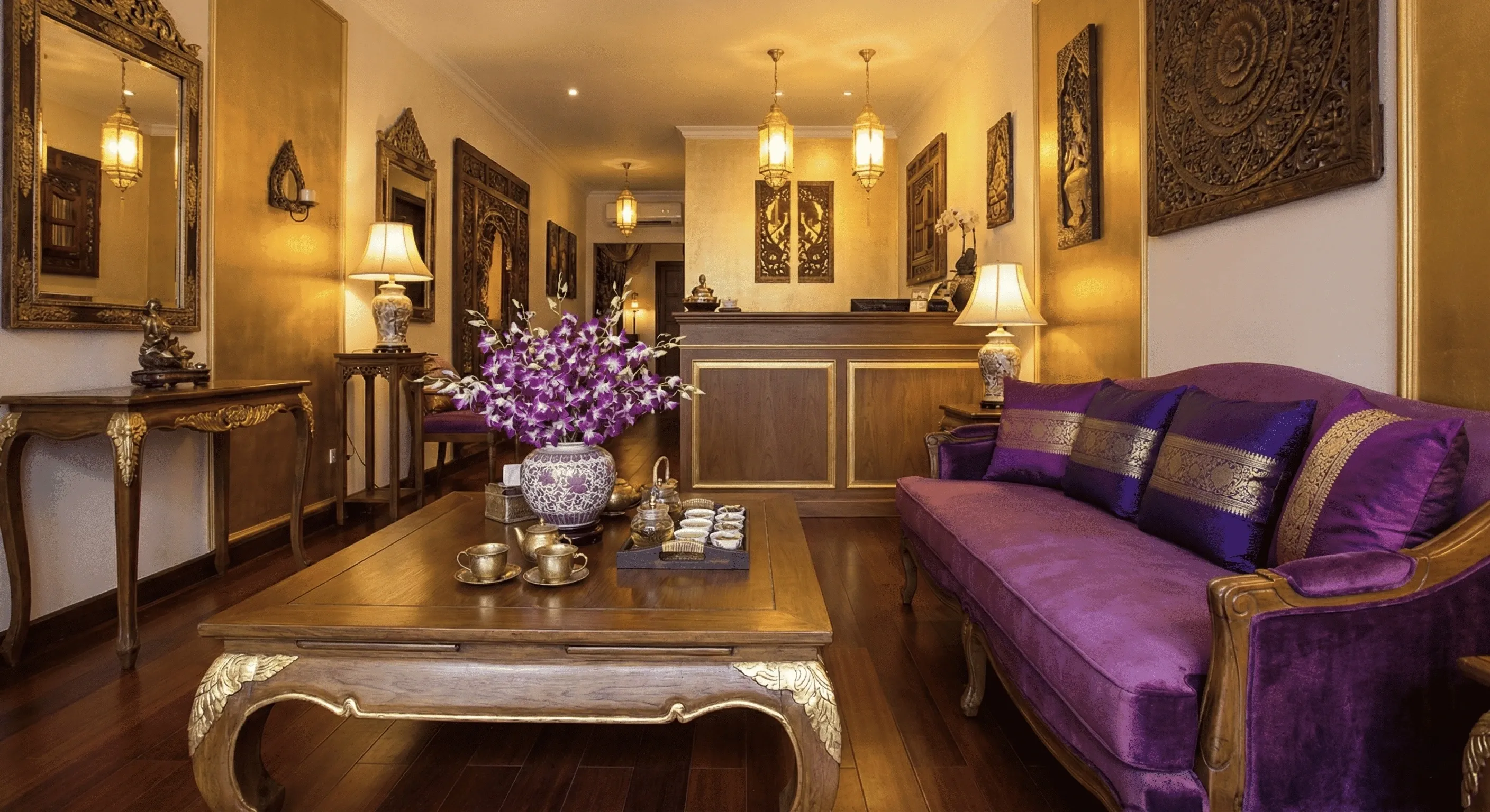 Luxurious Thai spa interior